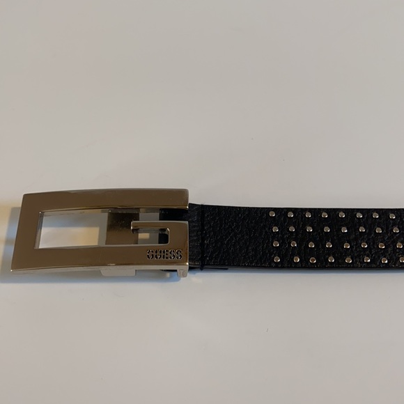 ✨NEW✨GUESS BLACK LEATHER STUDS. EARLY 2000's item - Picture 3 of 14